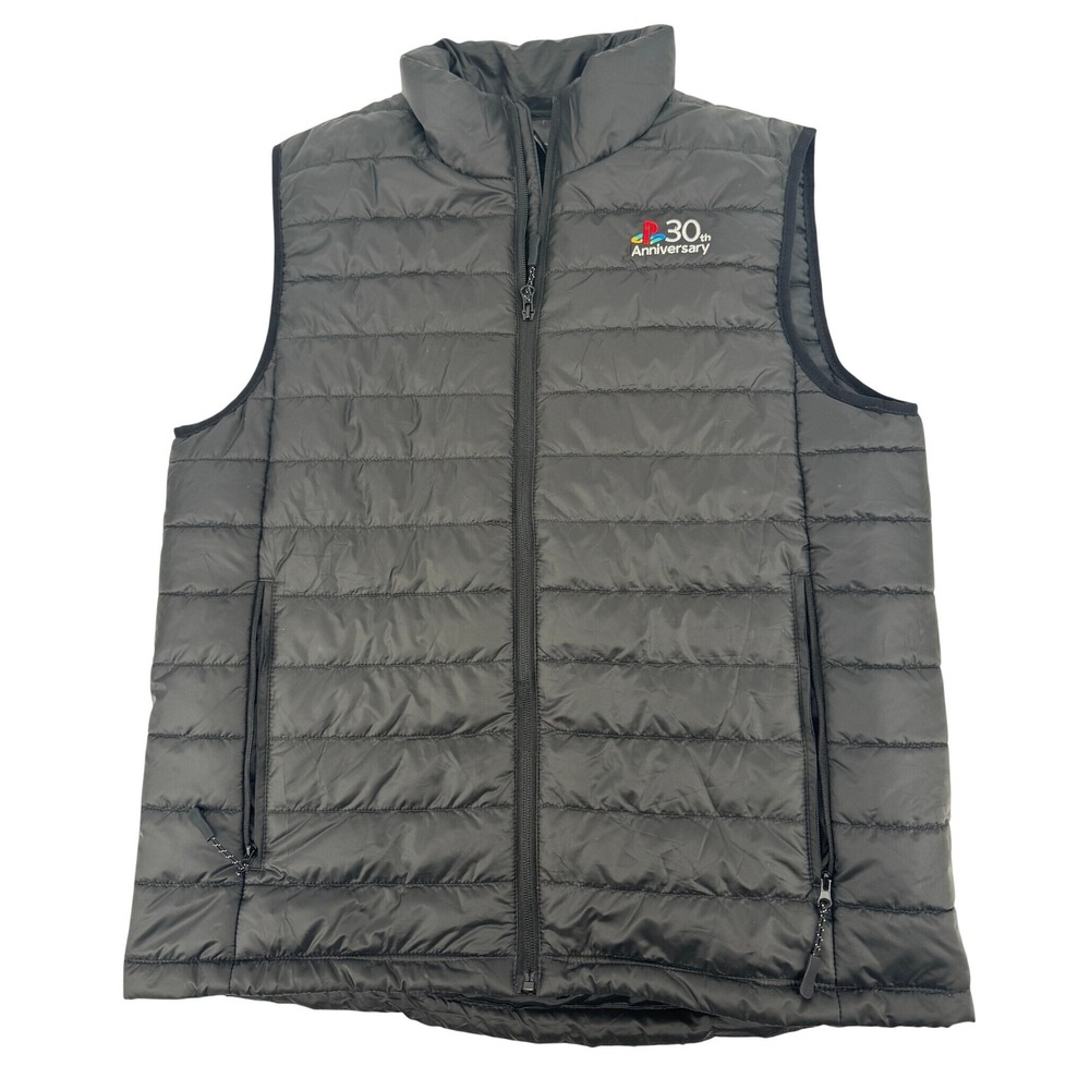 Sony PlayStation 30th Anniversary Employee Crew Puffer Jacket Vest Size Medium